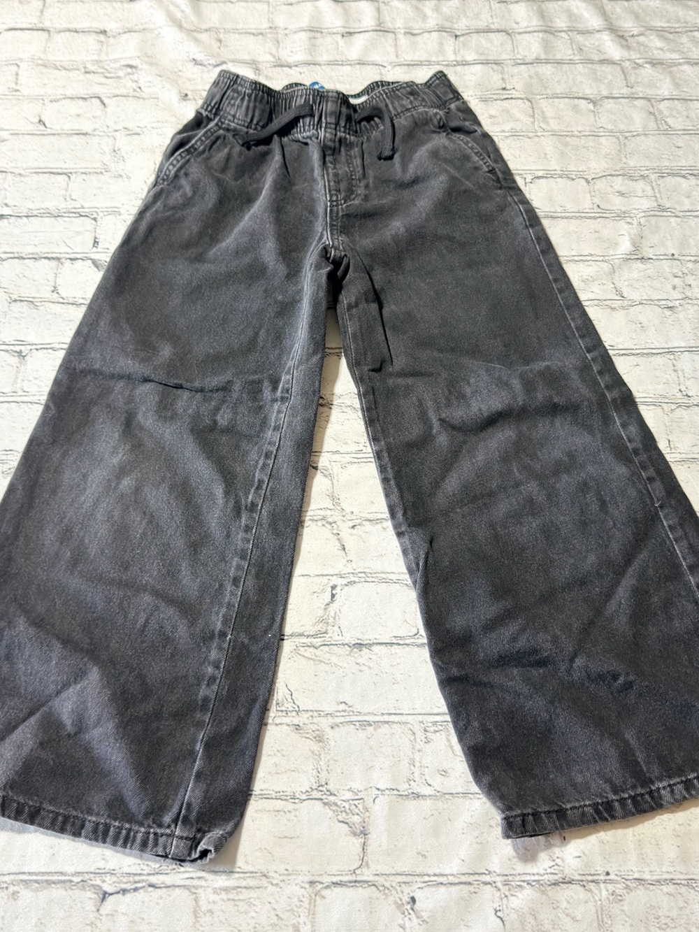 Old Navy Kids Black Bootcut Jeans with Drawstring Waist